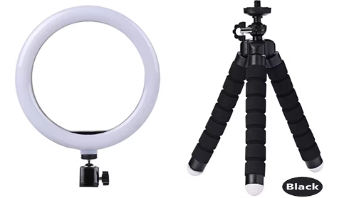 10 inch LED Dimmable Photography Ring Light with Mini tripod for Phone Studio