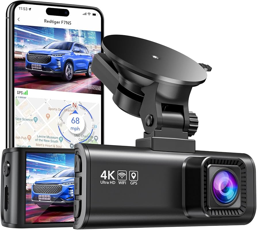 4K Dash Camera for Cars 3.18” IPS Screen Mini Dash Cam Recorder Car Dvr for 24H Parking Mode Built In WiFi GPS