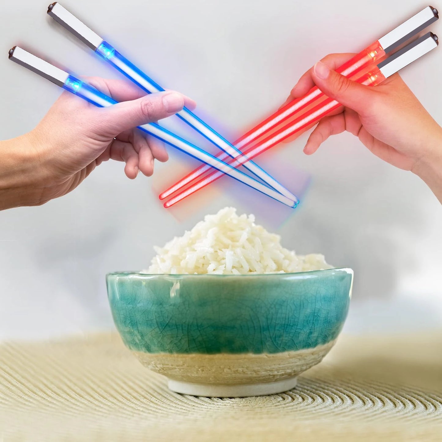 1 Pc Star Wars LED Lightsaber Luminous Reusable Washable Kitchen Tableware Chopsticks