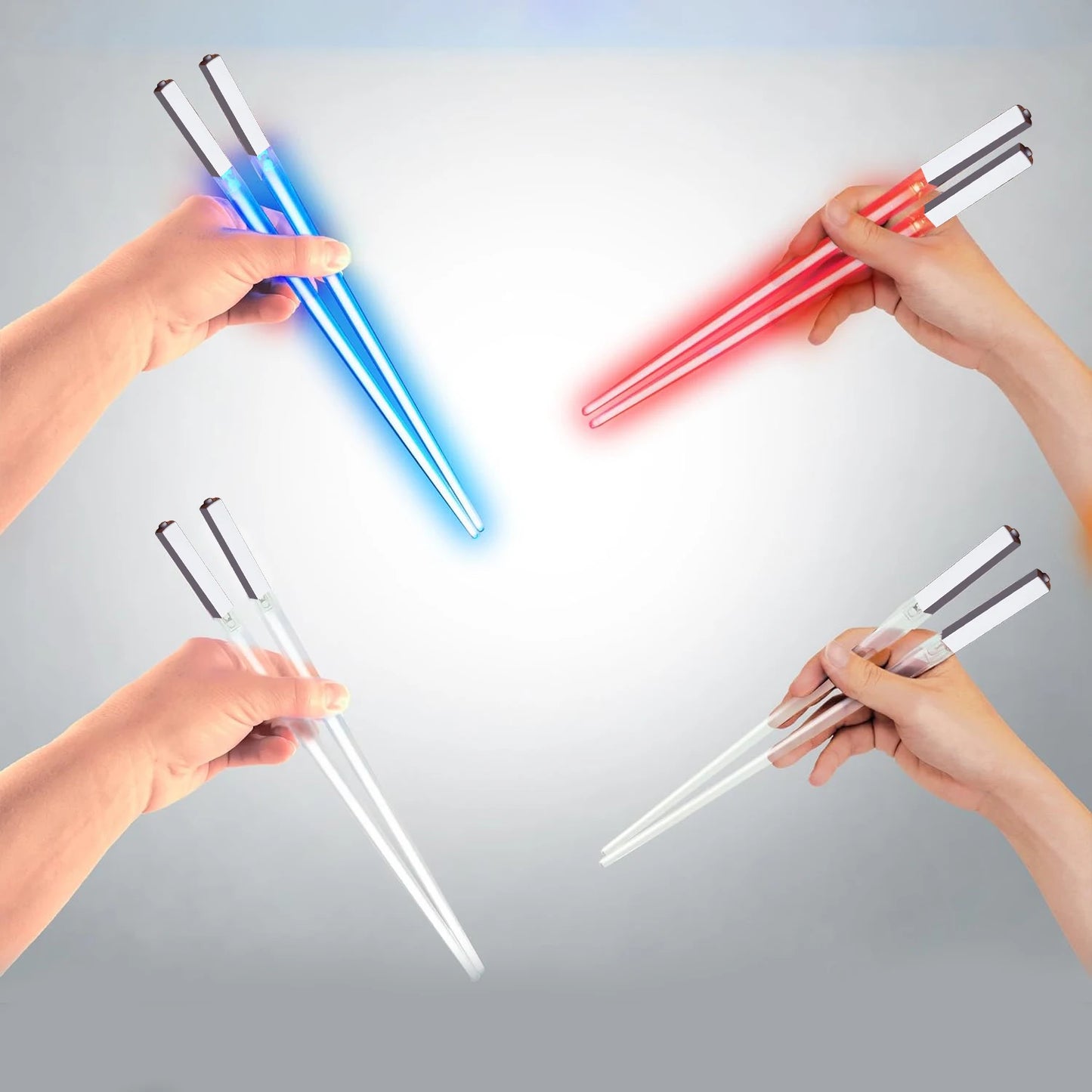 1 Pc Star Wars LED Lightsaber Luminous Reusable Washable Kitchen Tableware Chopsticks