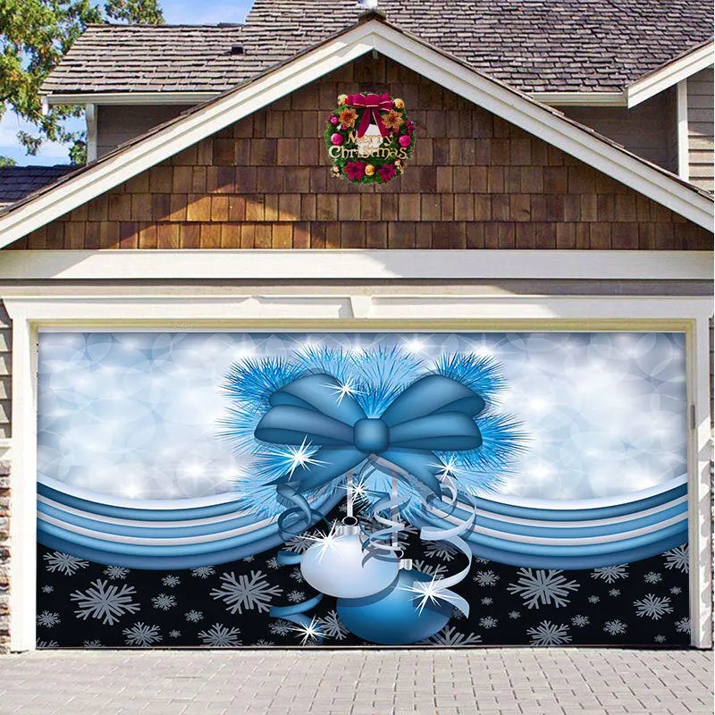 Christmas Garage Door Banner Decorations Cover Mural