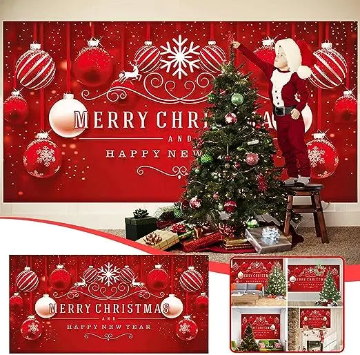 Christmas Garage Door Banner Decorations Cover Mural