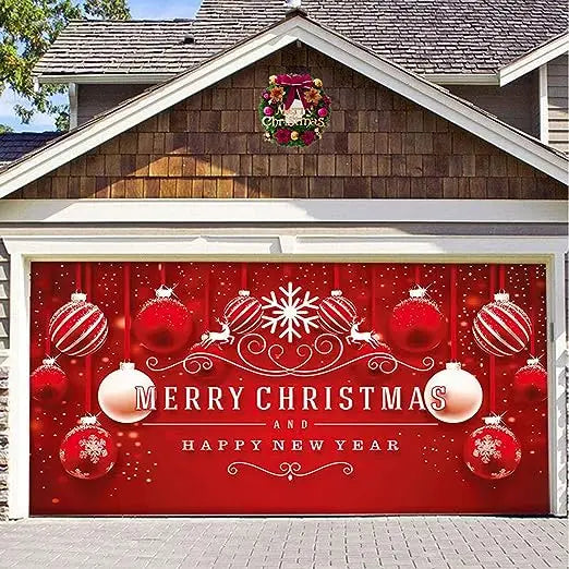 Christmas Garage Door Banner Decorations Cover Mural