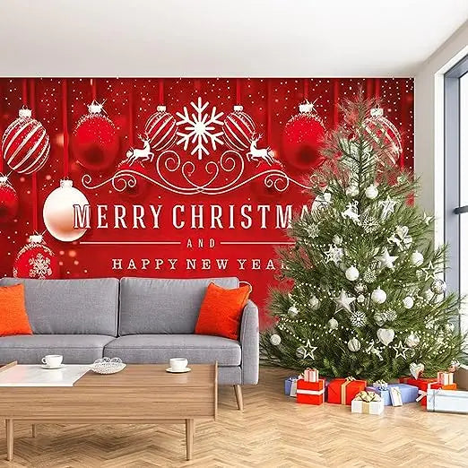 Christmas Garage Door Banner Decorations Cover Mural