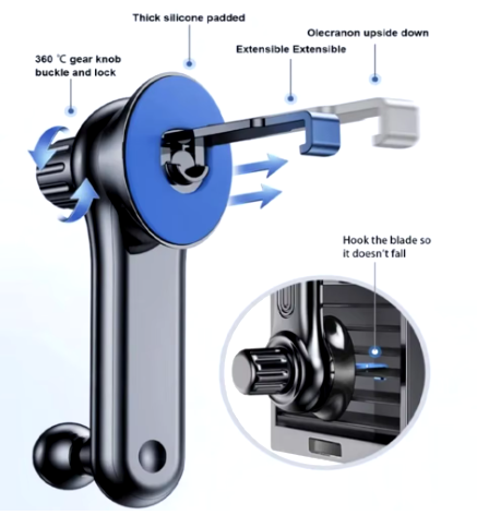 360° Gravity Car Phone Holder for Universal Car Phone Holder Gravity Stand Bracket Magnetic Support Adapter Holder