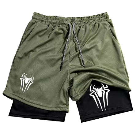 Y2k Men's Graphic Spiderman 2-in-1 Shorts and Compression Shorts