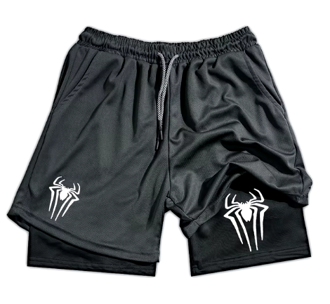 Y2k Men's Graphic Spiderman 2-in-1 Shorts and Compression Shorts