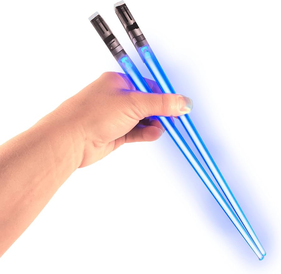 1 Pc Star Wars LED Lightsaber Luminous Reusable Washable Kitchen Tableware Chopsticks