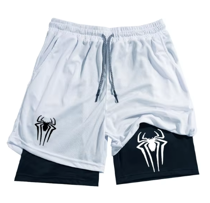 Y2k Men's Graphic Spiderman 2-in-1 Shorts and Compression Shorts